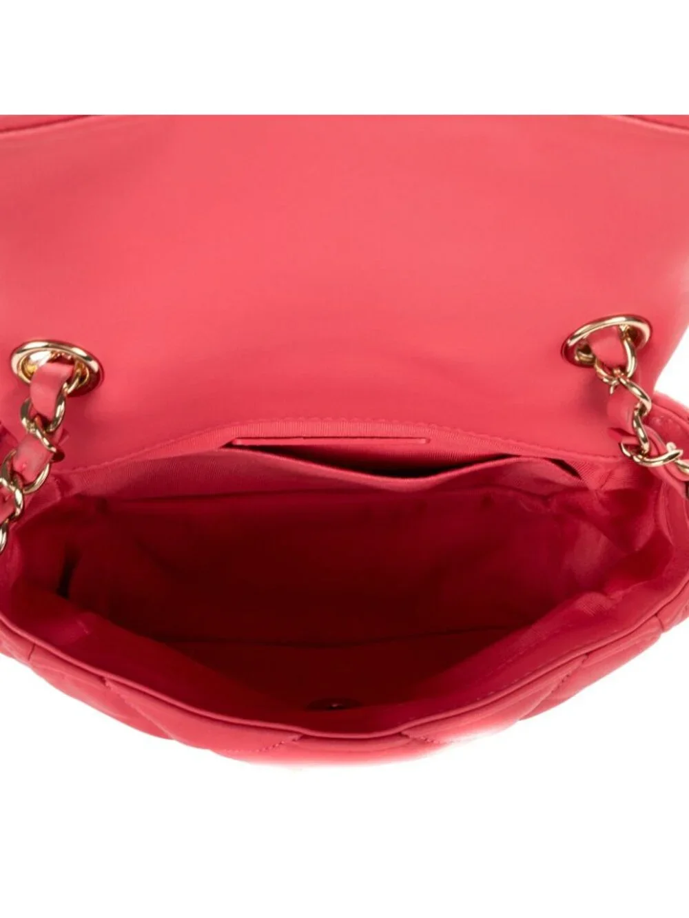 Chanel Mini Classic Chain Crossbody Flap Bag Pink Quilted Lambskin Leather
